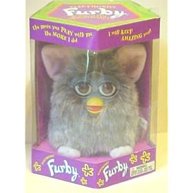 Furby Grayish Silver with Pink Ears and Brown Eyes by Furby