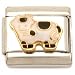 Enamel Cow Italian Charm Stainless Steel 9mm