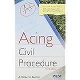 acing civil procedure a checklist approach to solving procedural problems acing law school