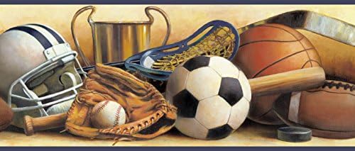 Chesapeake BBC94111B Hansel Sand Classic Sports Portrait Wallpaper Border, Brown