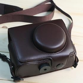 Brown / Leather Camera Case for Nikon COOLPIX P7000 (4015-1)