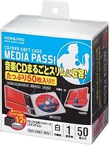 コクヨS&T CD/DVD用ソフトケース MEDIA PASS 1枚収容 50枚セット 白 EDC-CME1-50W