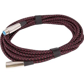 Musicians Gear Tweed Lo-Z Woven Mic Cable, Black Tweed 20 Foot