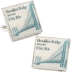 Brooklyn Bridge Stamp Cufflinks