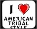 I Love American Tribal Style Belly Dance Decorated Mouse Pad