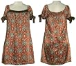 SELE Brocade Print Charmeuse Shift Dress
