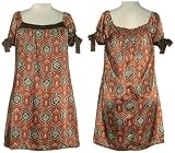SELE Brocade Print Charmeuse Shift Dress