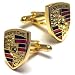 Gold Porsche Automotive Car Logo Cufflinks Gold Porsche Automotive Car Logo Cufflinks