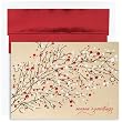 Berry Branch On Gold Holiday Cards -