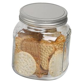 Buy ANCHOR HOCKING Set of 4 Cracker Jars With Brushed Aluminum Lid, 32 Oz Sold in packs of 4