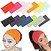 Binmer(TM)Women Candy Color Wide Yoga Headband Elastic Hair Bands Turban Stretch Hairband