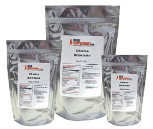 BulkSupplements Pure Choline Bitartrate Powder (100 grams)