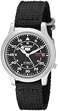Seiko Men's SNK809 Seiko 5 Automatic Stainless Steel Watch with Black Canvas Strap