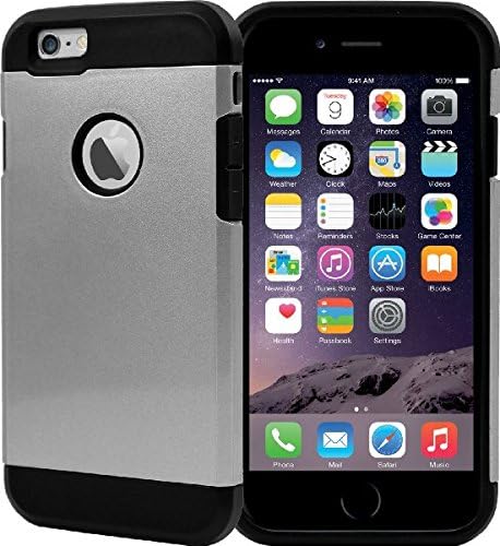 Iphone 6 (4.7) Case, Black Friday Deal - Blisearth Best Seller; Best Quality, Lowest Price -Protective [Style Armor] [Champagne/gold & Silver] Soft-interior Scratch Protection Metallic Finished Base with Dual Layer Protection Slim Trendy Hard Case, Excellent Quality