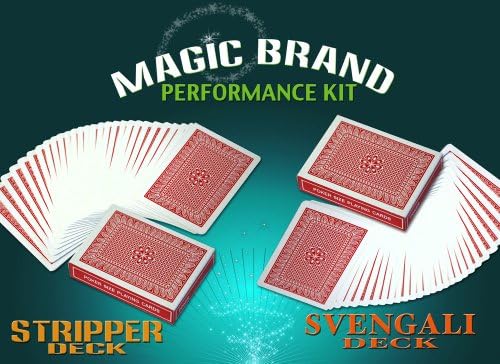 Magic Brand Performance Kit - Stripper &amp; Svengali Decks--Red Back