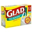 Glad Handle Tie Tall Kitchen Trash Bags, 13 Gallon, 12-Count (Pack of 6)