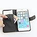 iPhone 6, 4.7 inch Leather Case Wallet cover / Wallet S - Premium STAND Flip Cover - with Built in Media Stand Feature, ID Credit Card / Cash and Inner Pocket Slots (GHS2®) Ultra Slim Protective + Screen Protector (Black)