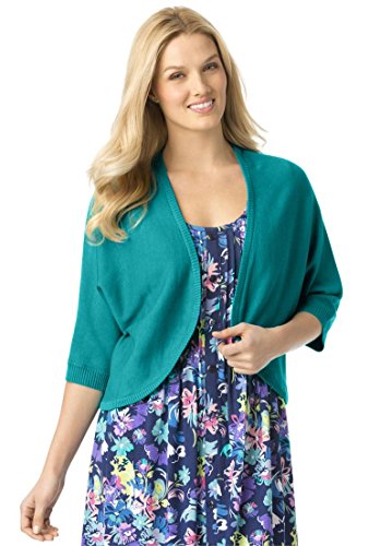 Women's Plus Size Rib-Trimmed Cardigan Sweater