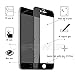 3D Full Screen Protectors For Iphone 6 6s By DBPOWER,3D Curve fit,Stainless Steel Edge,0.15MM,9H Tempered Glass, Full Coverage,HD Clear[3D Touch Compatible]-Black