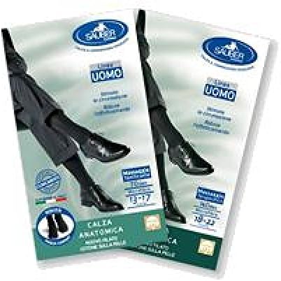 Sauber Pharma Line Man Stocking Cotton 140 Den Black Size P (39-41)