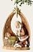 4" Joseph's Studio Kneeling Santa & Baby Jesus Wood Cut Christmas Ornament