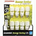 8-Pack Sylvania 60 watt equiv CFL Compact Flourescent Light Bulbs