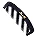 Breezelike Fine Tooth Hair Comb - No Static Handmade Detangling Comb - Natural Black Buffalo Horn Comb for Women, Men & Kids