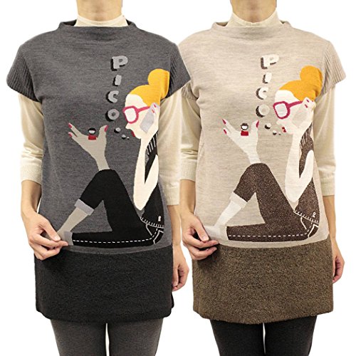 ピッコーネ スタジオ ピッコーネ STUDIO PICONE レディース プルオーバー ロング丈 チュニック ニット セーター ボートネック 38(M/9号)/40(L/11号) (pico-w16aw52s)