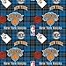 NBA New York Knicks Plaid Basketball Sports Team Fleece Fabric Print by the yard
