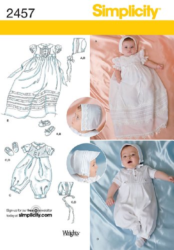 Simplicity Sewing Pattern 2457 Babies' Special Occasion, A (XXS-XS-S-M) Simplicity Sewing Pattern 2457 Babies' Special Occasion, A (XXS-XS-S-M)