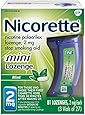 Nicorette mini Nicotine Lozenge Mint 2 milligram Stop Smoking Aid 81 count