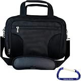 Jet Black Checkpoint Friendly Shoulder Strap Laptop Bag Case for the Acer Aspire One P531h, 531h, D250, D150 or any 10 Inch Series Netbook Computer with Free Carabiner Key Chain