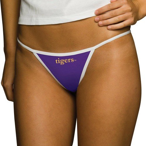 NCAA Lsu Tigers Thong Panties, Purple, Medium