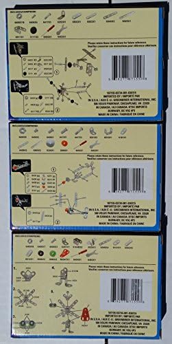 Mini Construction Kit Set (Robot Bug, Plane, & Bi-plane) Metal Models with Tools & Instruction