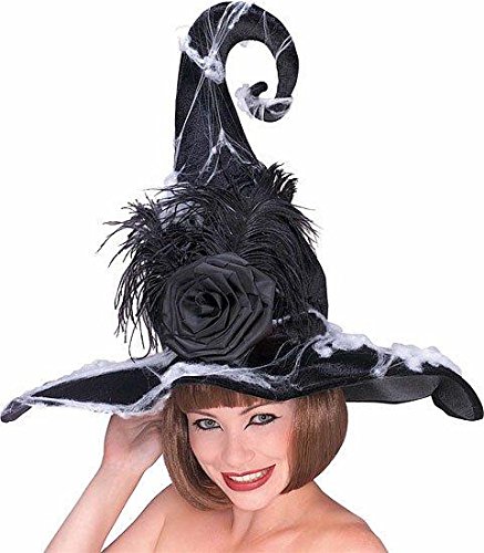 Rubie's Costume Co Rose Witch Hat-Blk W/Sweb Costume