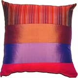 Bronze & Lavender Stripe Thai Pillow