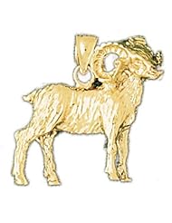 Dazzlers Solid 14 karats Gold 3D Ram Charm Pendant available in three colors from jewelsberry (weights: 6.4 grams only)