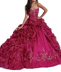 Sweetheart Embroidered Lace  Quinceanera Dress  With Ruffles