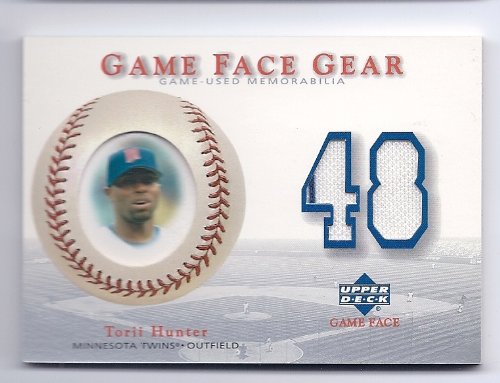 2003 Upper Deck Game Face Game Used Jersey #HU Torii Hunter Minnesota Twins