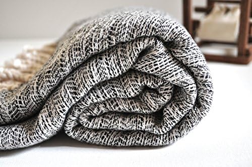 Turkish Towel Bamboo Peshtemal Towel Sprinkled Peshtemal Black Pure Soft Black