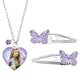 Disney Hannah Montana Barrettes/ Heart Locket Jewelry Set