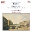 JC Bach: Sinfonias Vol. 1 by Johann Christian Bach, Hanspeter Gmur, Camerata Budapest