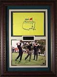 JACK NICKLAUS, ARNOLD PALMER, & GARY PLAYER - SIGNED & FRAMED - MASTERS FLAG DISPLAY