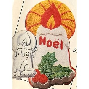 Wilton Noel Candle Christmas Holiday Cake Pan (502-3304, 1981) Retired by Wilton