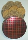 Gourmet Food : Scott's Cakes Cookie Combos - Brownie Chunk and Peanut Butter 1lb. Plaid Tin