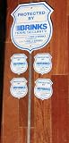 1 Brinks ADT Home Security Alarm System Yard Sign & 4 Brinks Decals Window Stickers