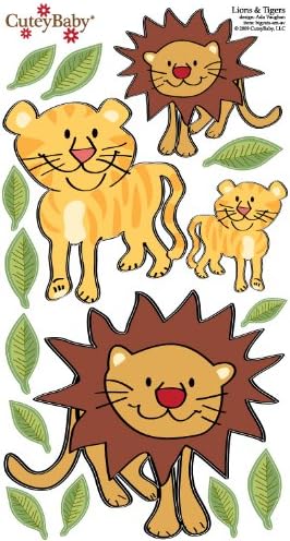 Jungle Series Illustrated Wall Decals (big cats)