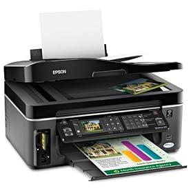 Epson WorkForce 615 Wireless Color Inkjet All-in-One Color Printer, Copier, Fax Machine, Scanner: Electronics