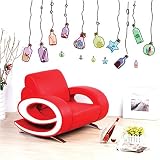 ORDERIN Wall Decal Mural Drifting Bottles Removable Wall Stickers for Living Room and Bedroom Restaurant Wall Home Wall Decor