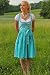 Dirndl, türkis/weiß, kariert, Dirndlkleid, Trachtendirndl, Trachtenmode für Damen, Wiesndirndl (40)
